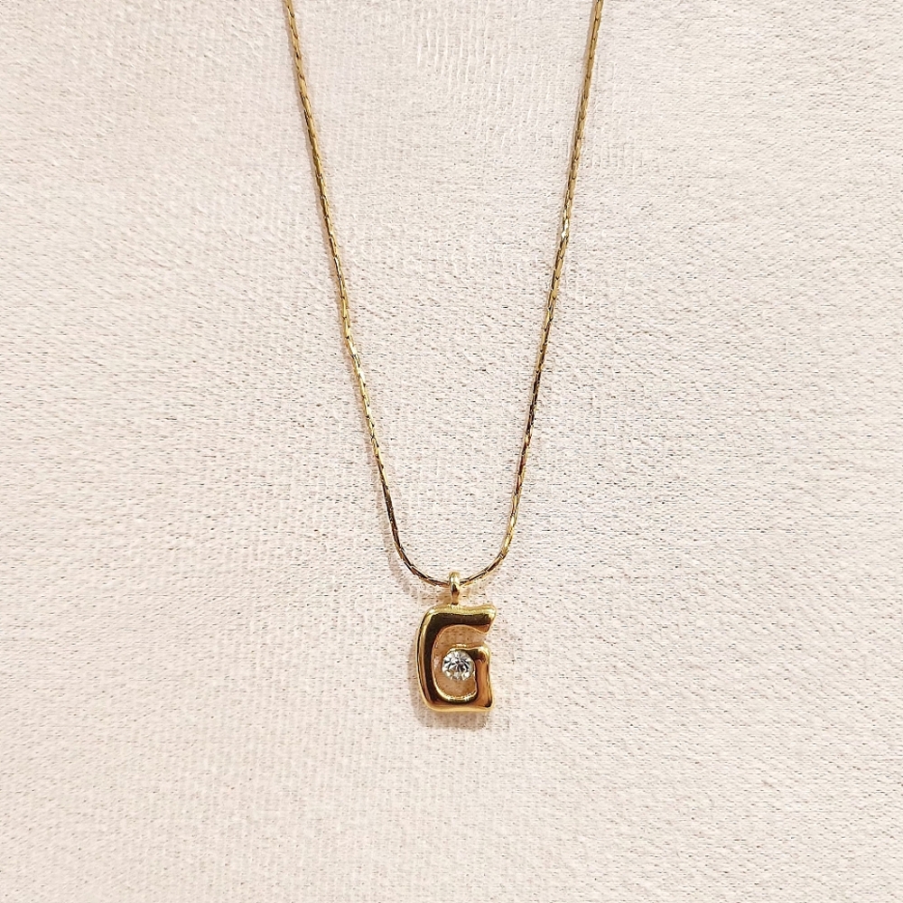 Auth GIVENCHY Gold Hardware G Rhinestones Necklace - Picture 4 of 10